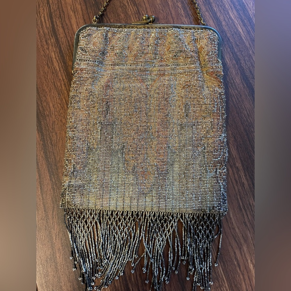 Antique Mandalian Beaded Flapper Purse